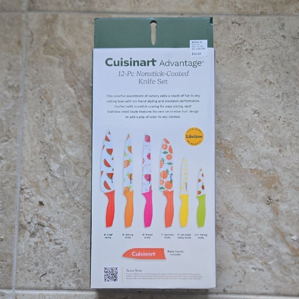 Cuisinart Advantage 12-piece Nonstick-Coated Set Knife Set - NEW - Picture 4 of 9